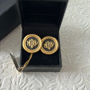 Elegant Gold and Black Cufflinks